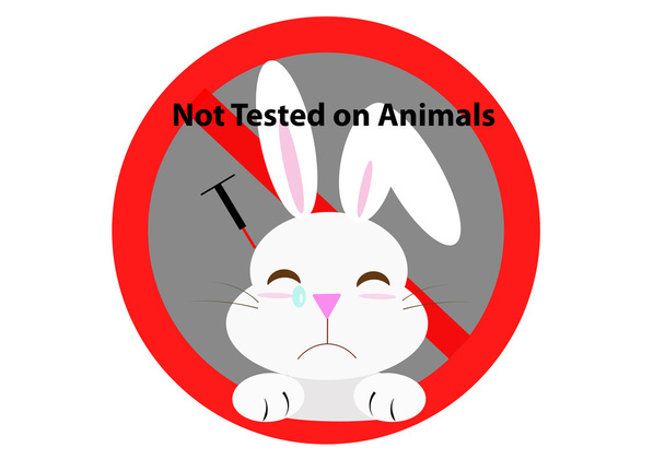pas d'expérimentation animale avec signe lapin
 - Vecteur, image
