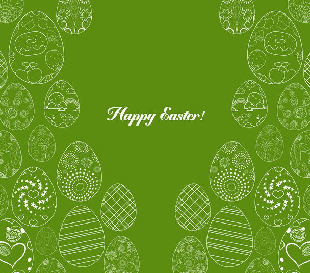Abstract white easter eggs - Vector, Image