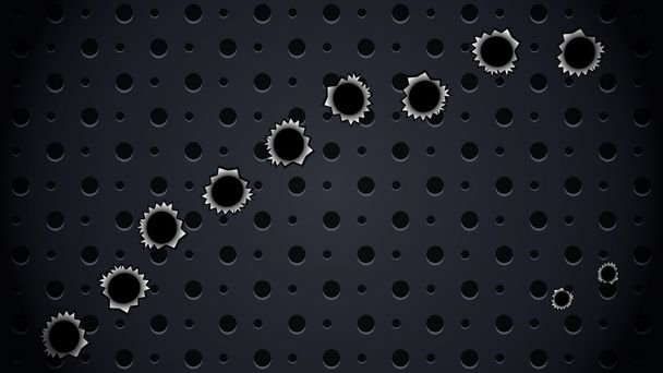 Bullet holes vector background - Vector, Image