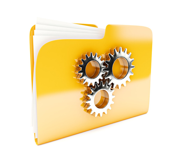 Yellow folder - Zdjęcie, obraz