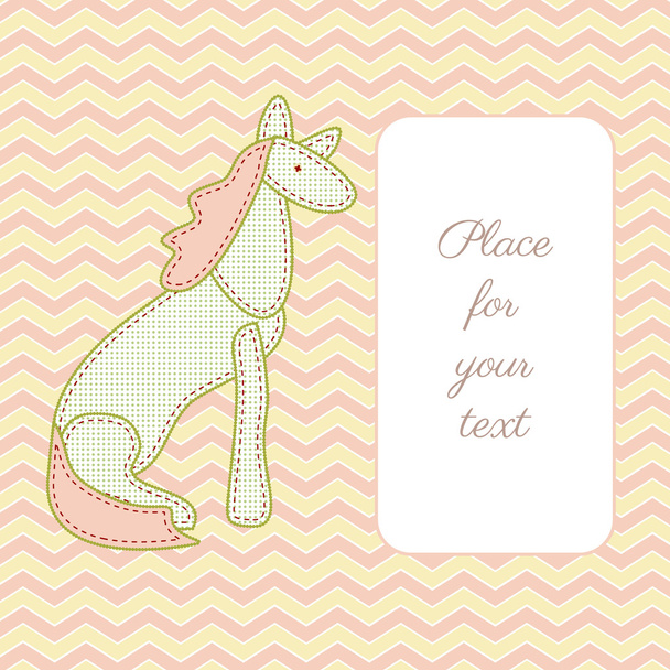 Baby style horse card - Vector, Image