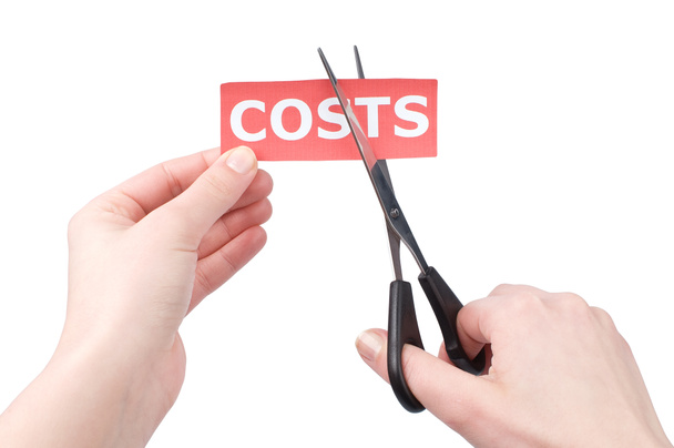 Réduction des coûts sur fond blanc
 - Photo, image