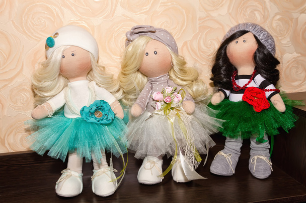 Textile dolls handmade - Photo, Image