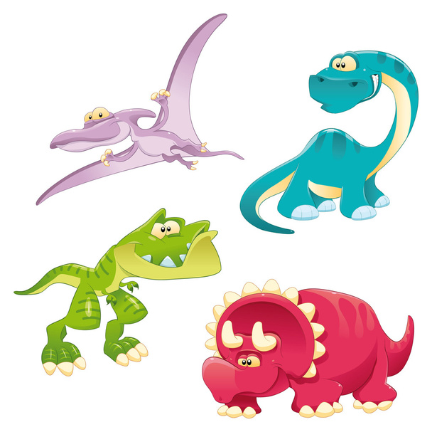 Dinosaurs Family. - Vector, Image