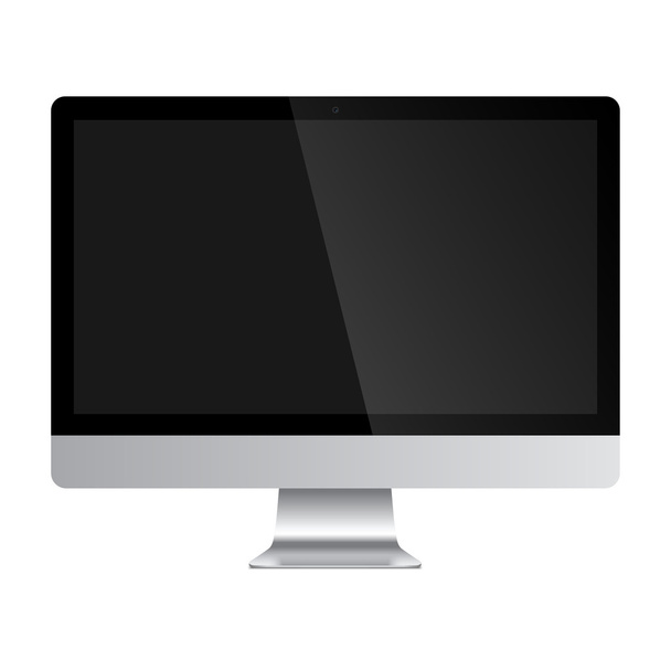 Computer met leeg scherm Mockup - Vector, afbeelding