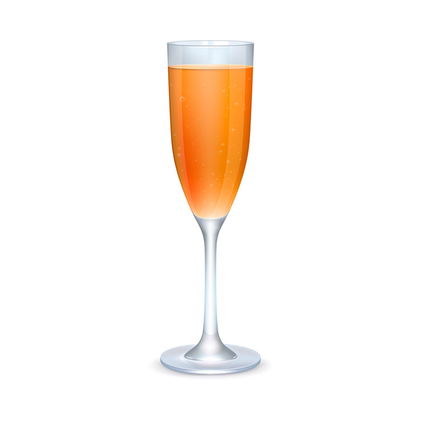 Glass of orange cocktail - Vector, Image