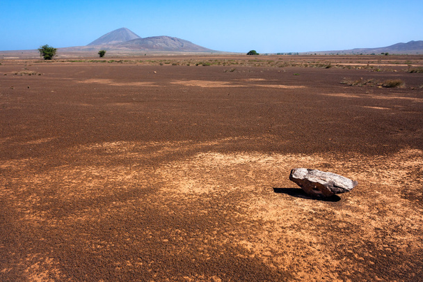 Campos desérticos planos vacíos, Sal Island Africa
 - Foto, Imagen