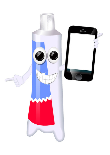 Смешные зубная паста с телефона - Фото, изображение