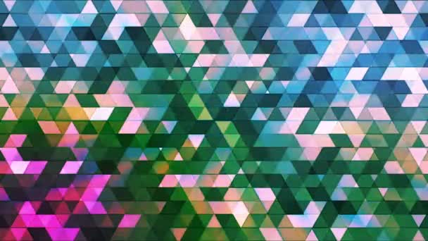 Broadcast Twinkling Polygon Hi-Tech Triangles, Multi Color, Abstract, Loopable, HD - Footage, Video