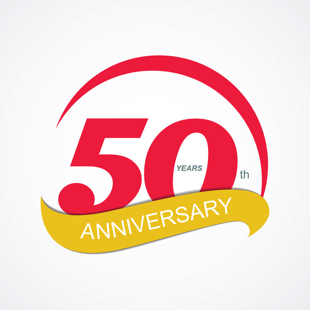 Szablon Logo 50 rocznica ilustracji wektorowych - Wektor, obraz