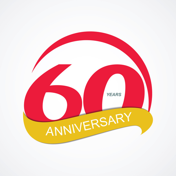 Šablona Logo 60 výročí vektorové ilustrace - Vektor, obrázek