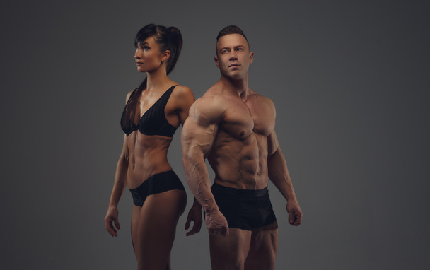 Elegante pareja de fitness
 - Foto, imagen