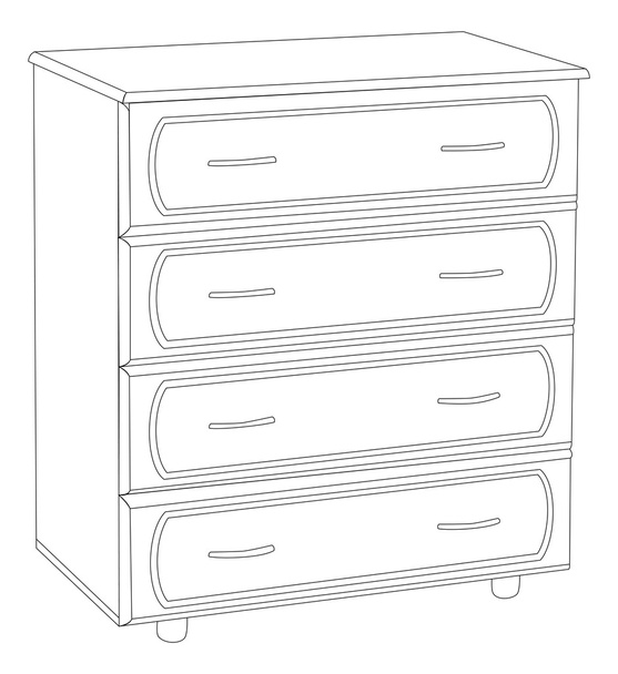Chest of drawers - Vector, Image