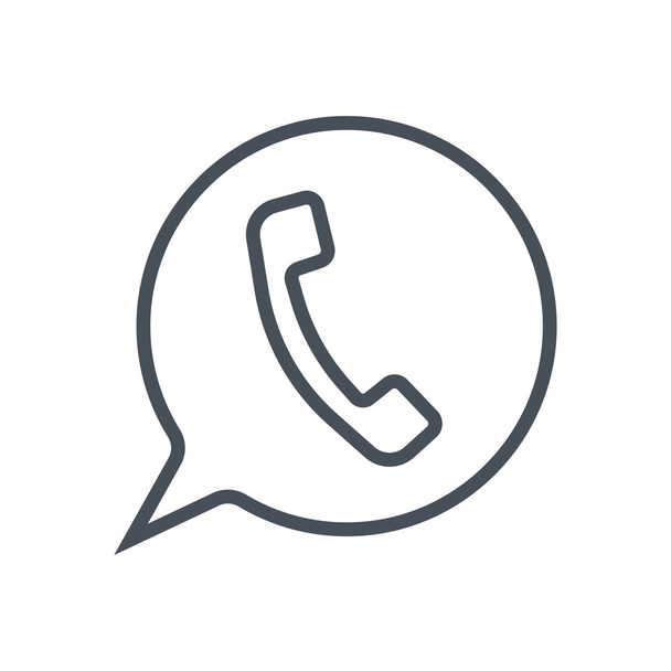 Phone,  speech bubble icon - Vector, Image