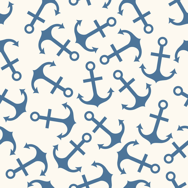 Seamless vector pattern of anchor shape and line - Vector, Image