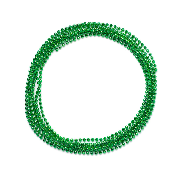 Beads garland round frame isolated - Foto, Bild