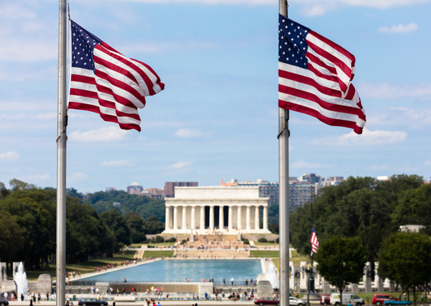 Lincoln memoriale dal monumento di Washington
 - Foto, immagini