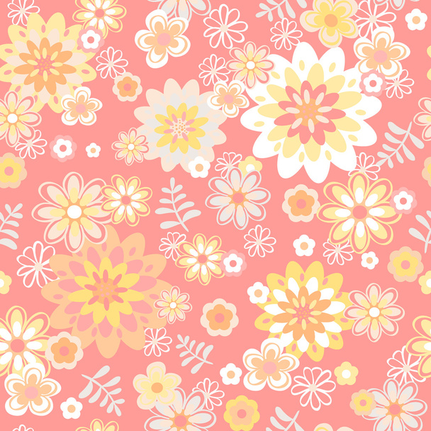 Seamless floral background. Flower vector. - Вектор, зображення