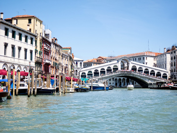 Venice's Grand Canal. Rialto Bridge - Photo, Image