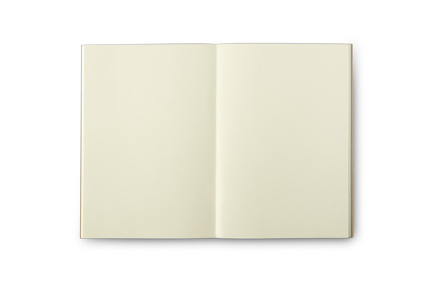 Página em branco isolada Caderno de cores cremosas
 - Foto, Imagem