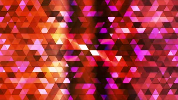 Rundfunk funkelnden Polygon hallo-tech-Dreiecke, mehrfarbig, abstrakt, loopable, hd - Filmmaterial, Video