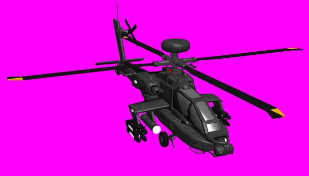 An American 3D Apache helicopter - Foto, afbeelding