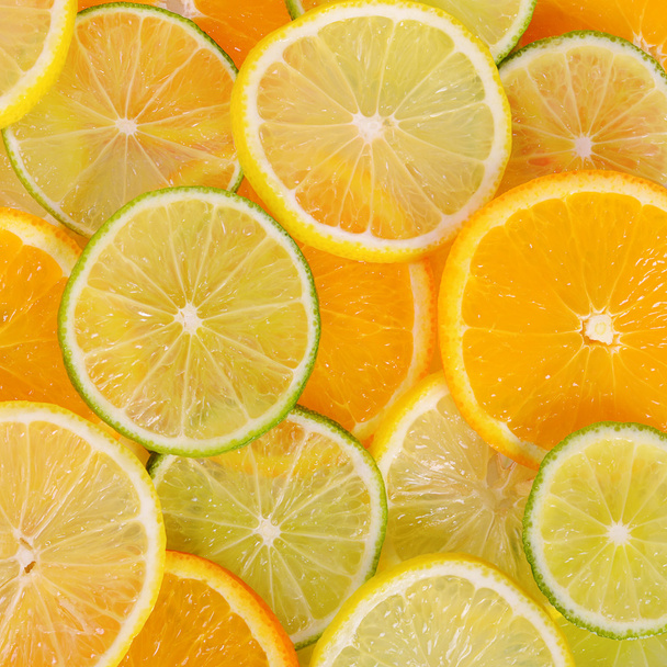 Allsorts from a citrus fruit close-up - Fotoğraf, Görsel