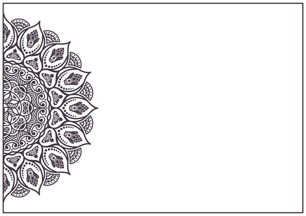 Business card pattern. Vintage mandala - Διάνυσμα, εικόνα