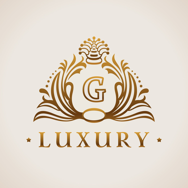 Calligraphic flourishes Luxury Logo template elegant ornament - Wektor, obraz