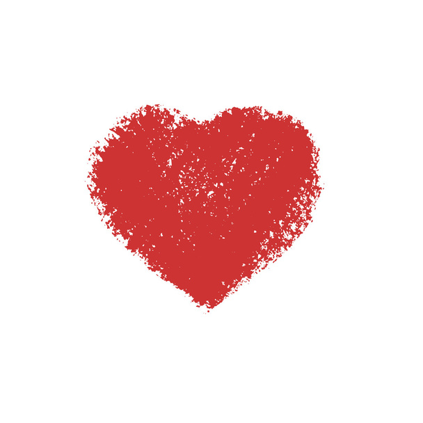 Heart, carelessly painted with paint on paper - Vector, Image