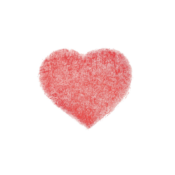 Heart, carelessly painted with paint on paper - Vector, Image