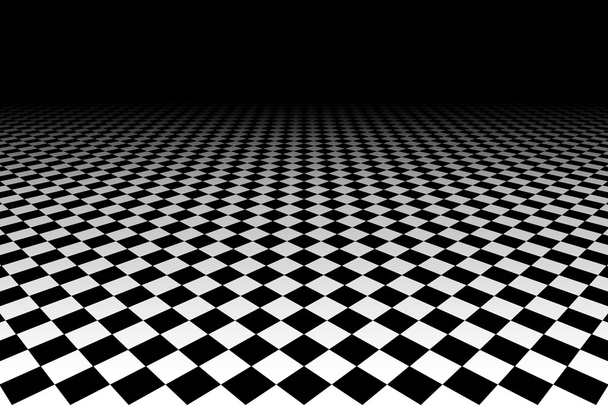 Checkered Background In Perspective - Photo, Image