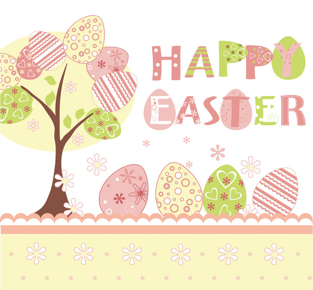 Easter background set - Vector, Image