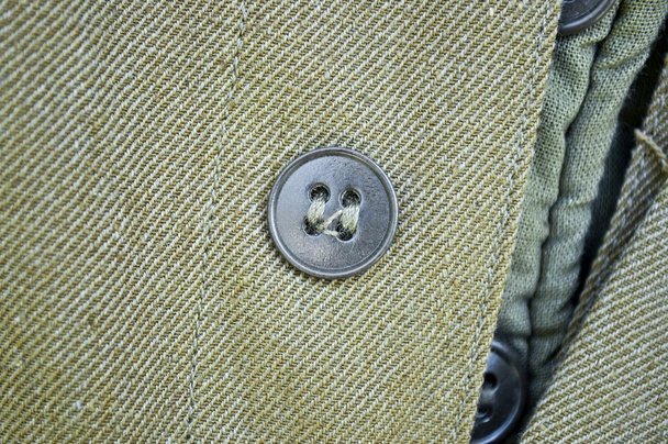 Un bouton rond sur les vêtements
 - Photo, image