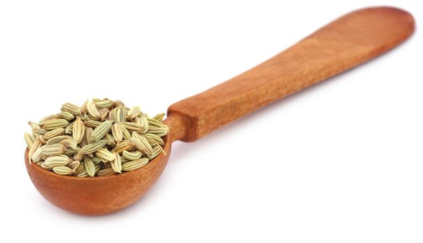 Семена фенхеля в деревянной ложке
 - Фото, изображение