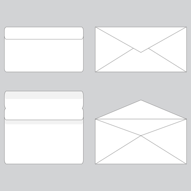 Envelope paper for letter open and close - Vector, Image