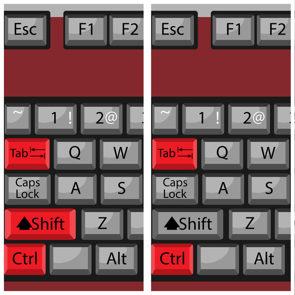 組み合わせボタン キーボード、次とバックのページ - ベクター画像