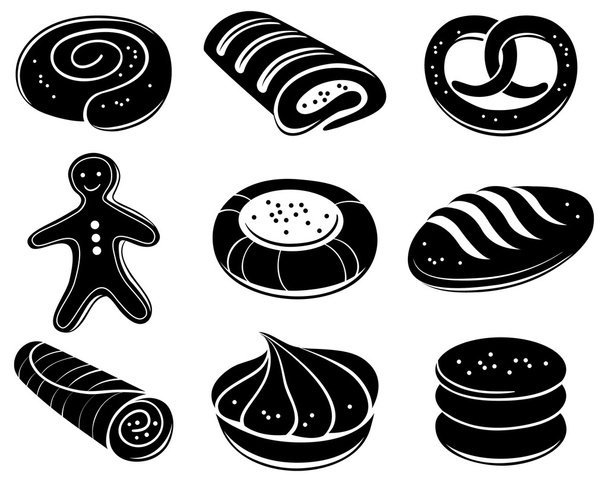 Ensemble d'icônes boulangerie
 - Vecteur, image