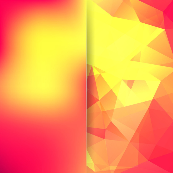 Fundo vetor poligonal abstrato. Amarelo, rosa, cores laranja. Ilustração vetorial geométrica colorida. Modelo de design criativo. Fundo vetorial abstrato para uso em projeto
 - Vetor, Imagem