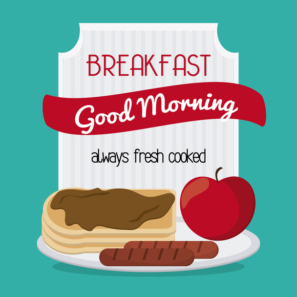 Breakfast food design - Vektor, Bild