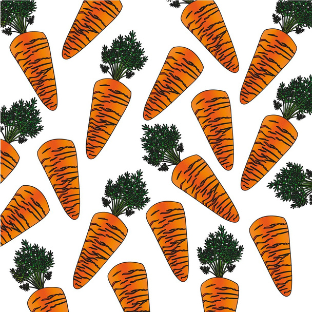 pattern carrot cartoon - Vector, Image