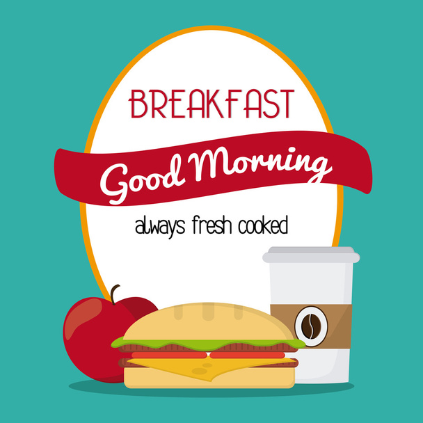 Сніданок їжу дизайн
 - Вектор, зображення