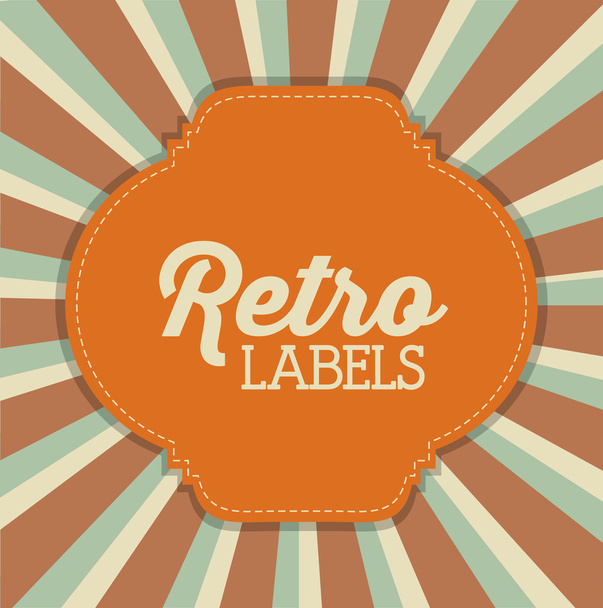 Retro labelontwerp - Vector, afbeelding
