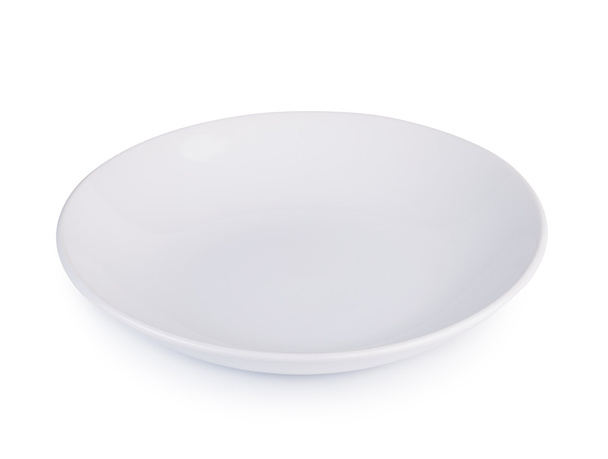 Біла тарілка ізольована на білому тлі
 - Фото, зображення