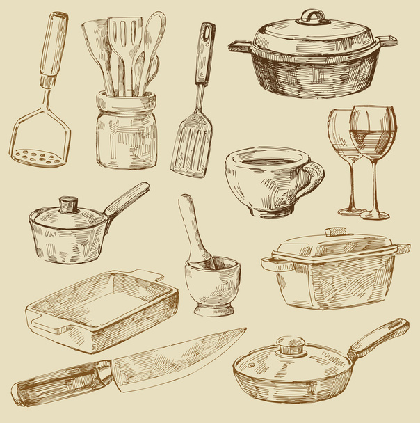 Cooking doodles - Вектор,изображение