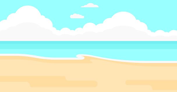 Background of sand beach with blue sea. - Vektor, kép