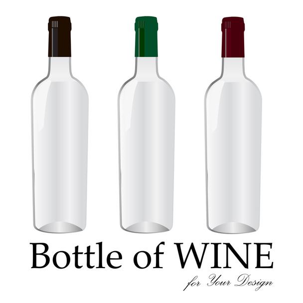 botella de vino - Vector, imagen