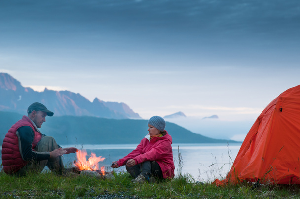 Pár táboření v Norsku - Fotografie, Obrázek
