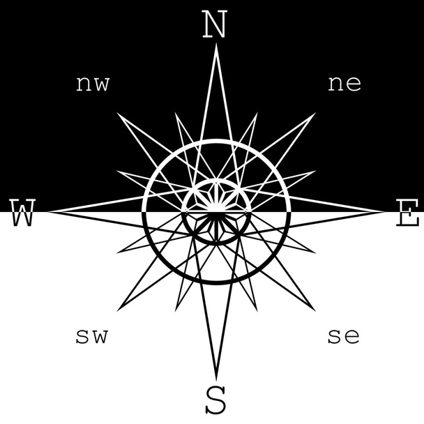Rosa de viento aislado vector illustration.Compass
 - Vector, Imagen