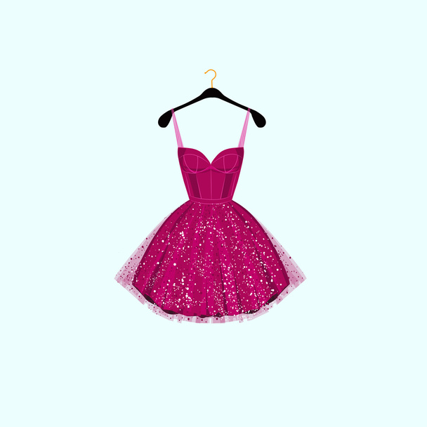 Fancy party dress. Vector illustration - Vector, Image